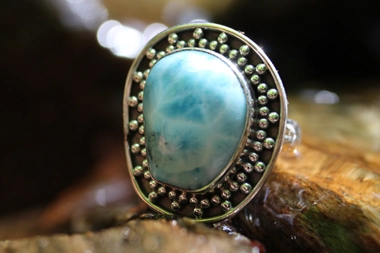 Amber and larimar jewelry